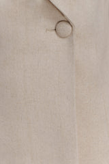 Martine Short Sleeve Linen Top - Natural