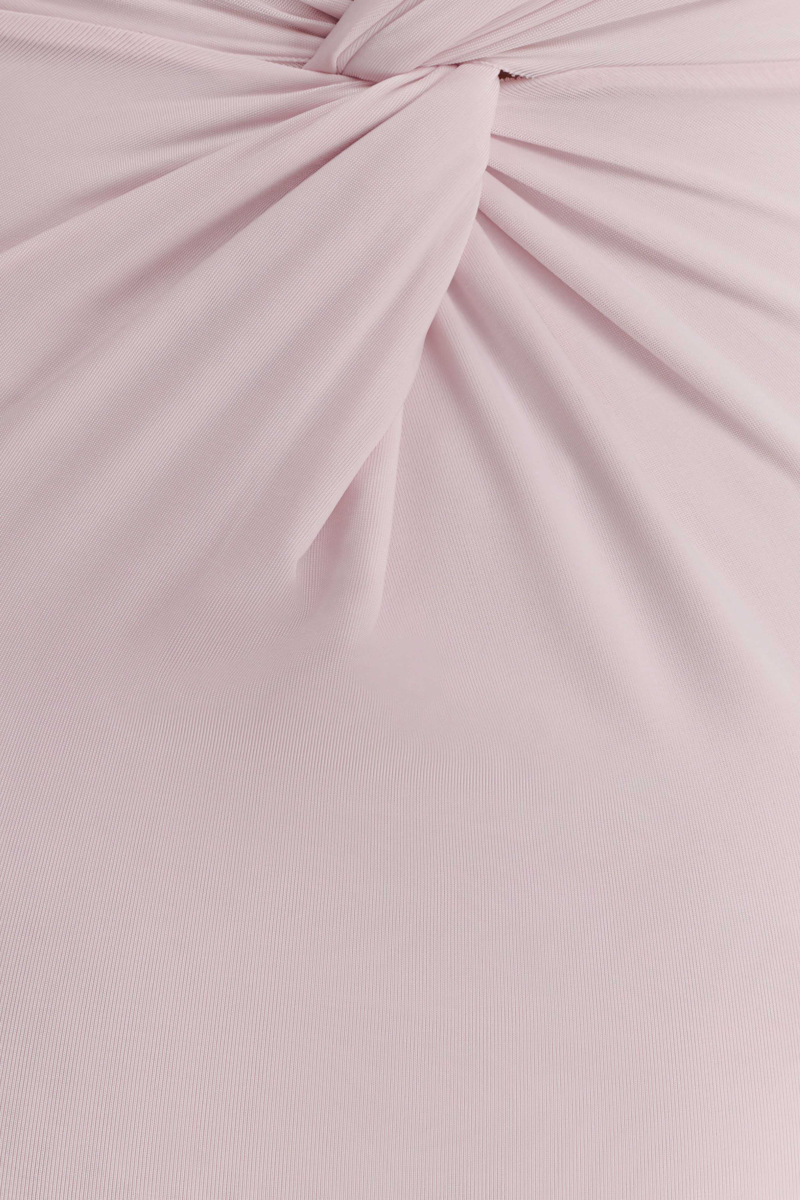 Elyna Slinky Halter Maxi Dress - Pale Pink