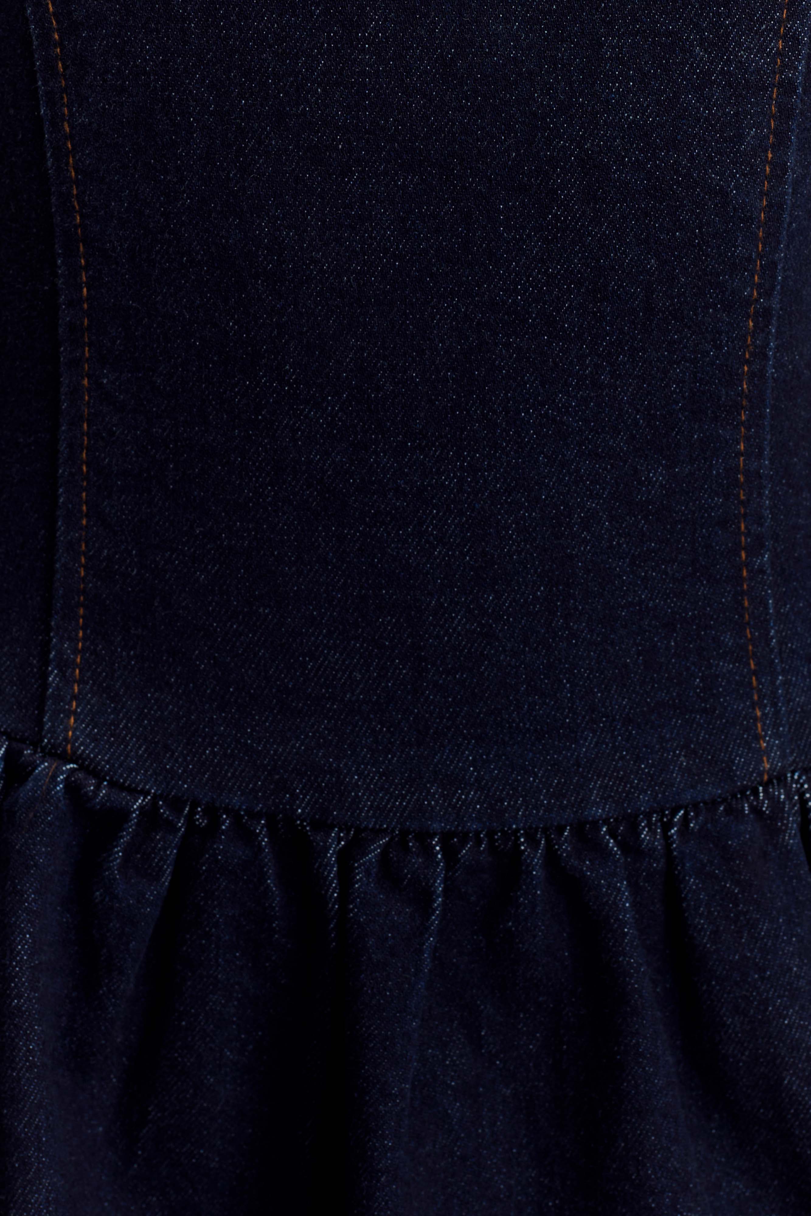 Caroline Denim Halter Midi Dress - Indigo Blue