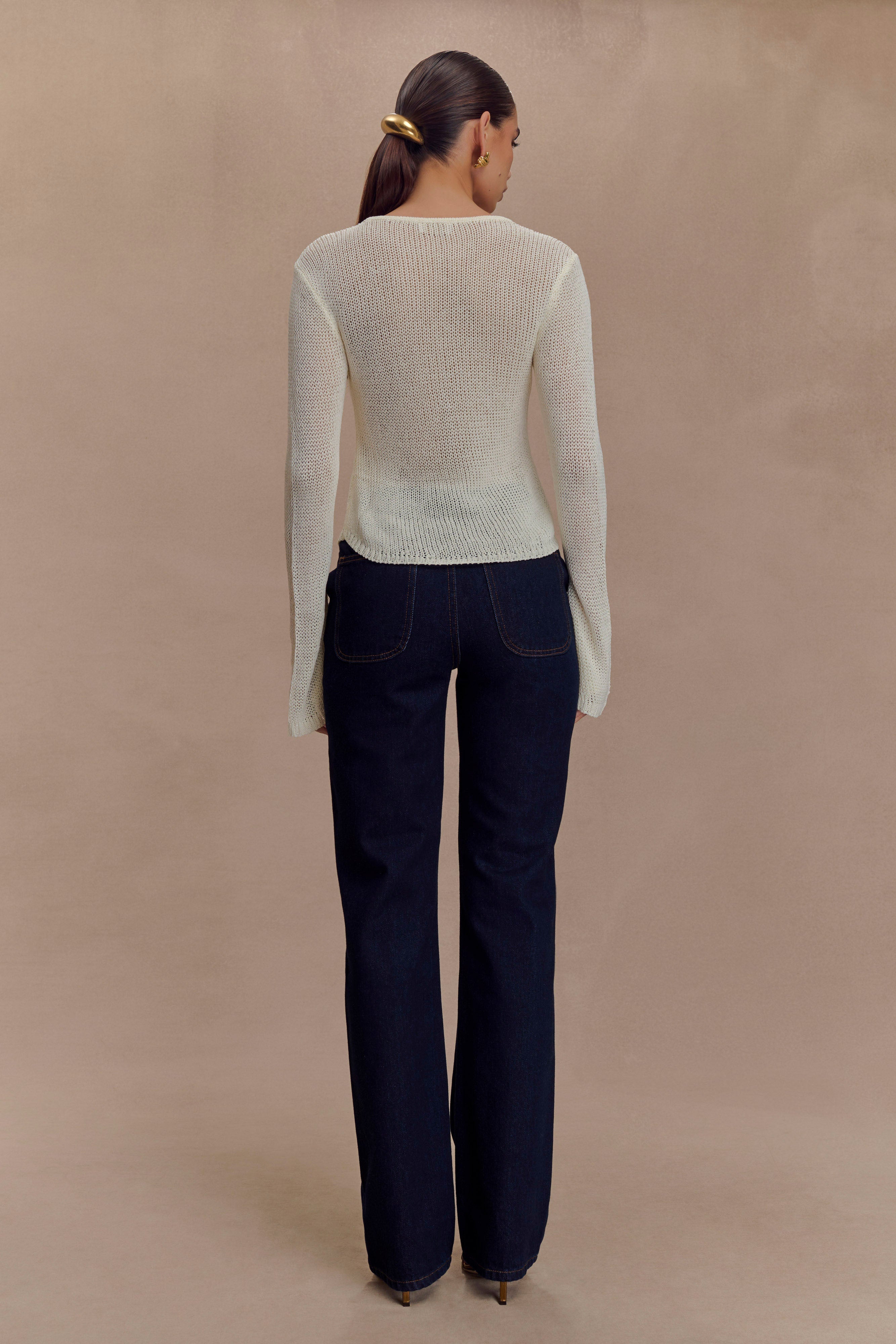 Remington V Front Straight Leg Jeans - Indigo Blue