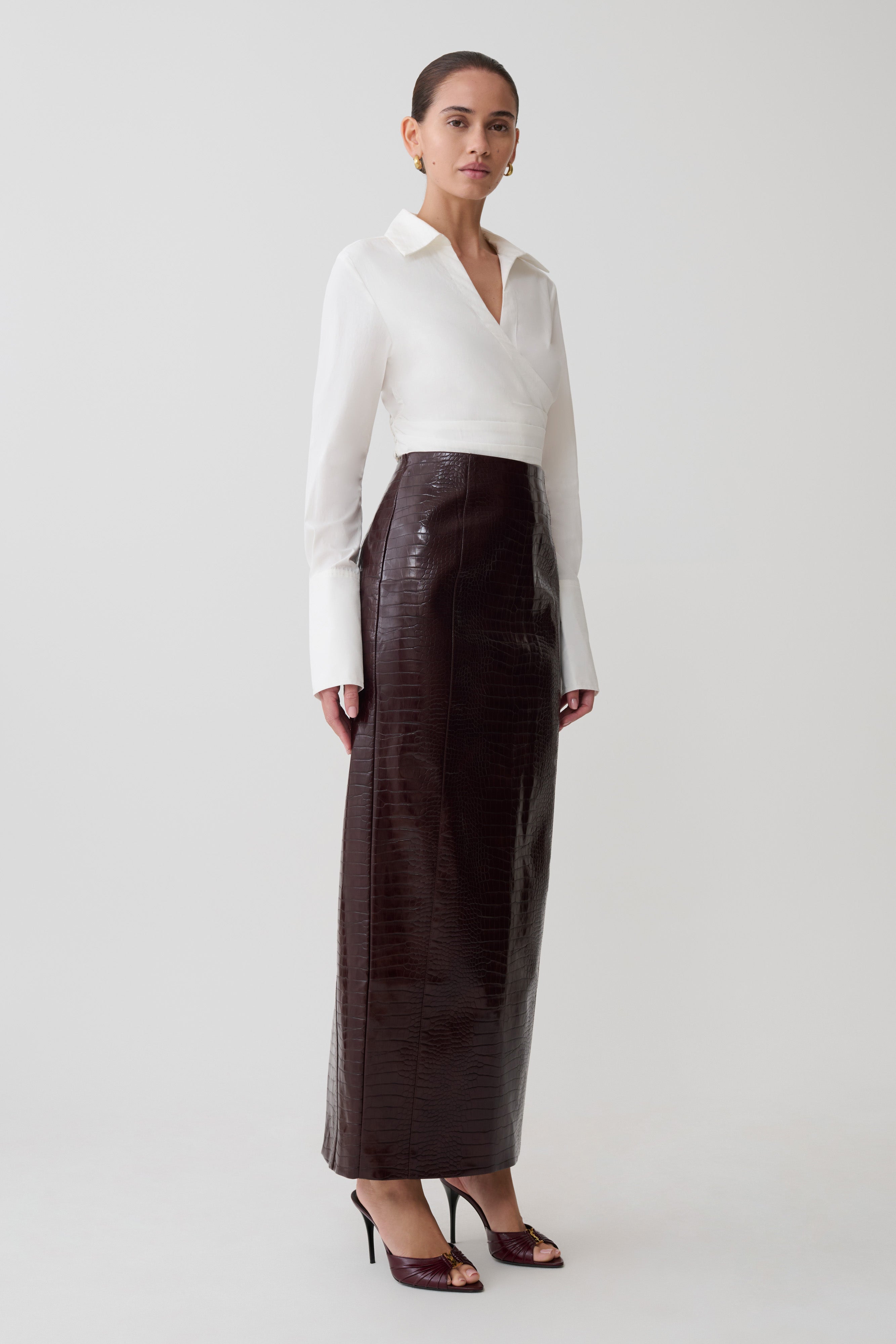 Eugenia Wrap Cotton Shirt - White